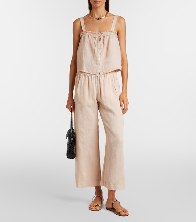 Velvet Lola linen wide-leg pants