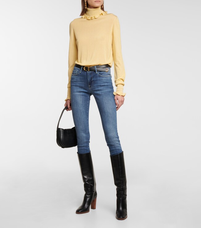 FRAME Le Skinny de Jeanne mid-rise jeans
