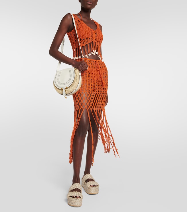 Anna Kosturova Crochet cotton skirt