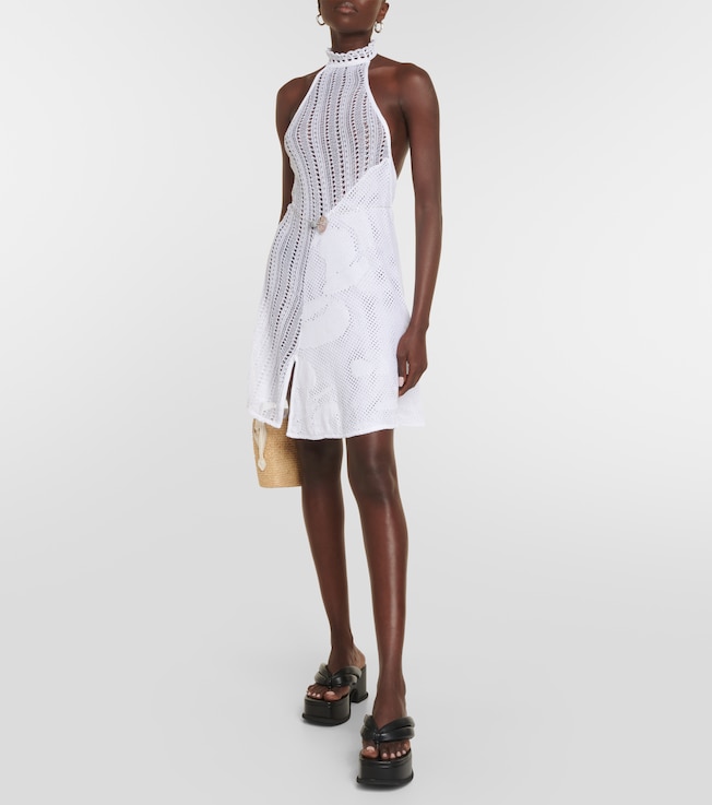 Roberta Einer Sleek halterneck knit minidress