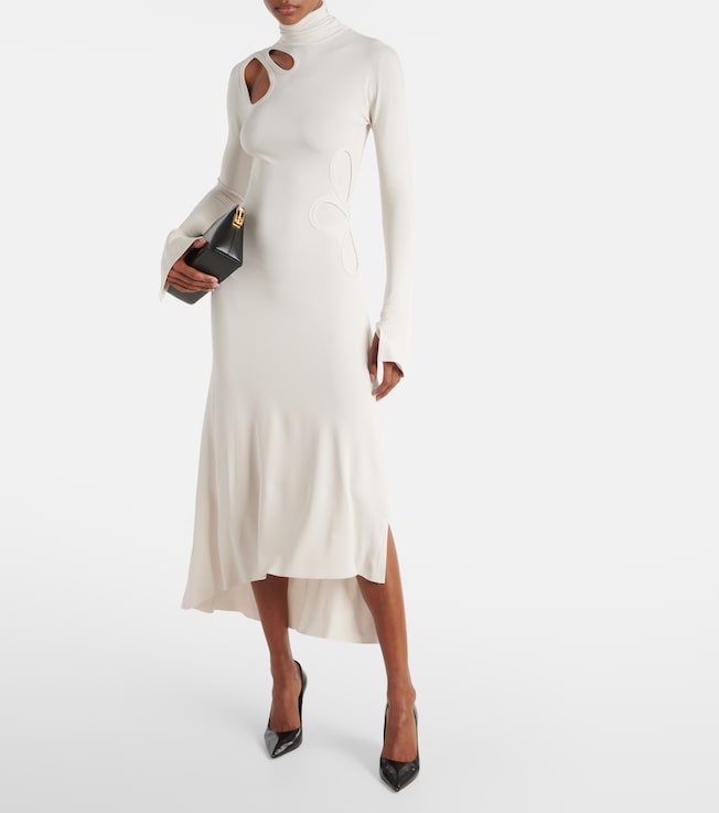 Victoria Beckham Cutout jersey midi dress