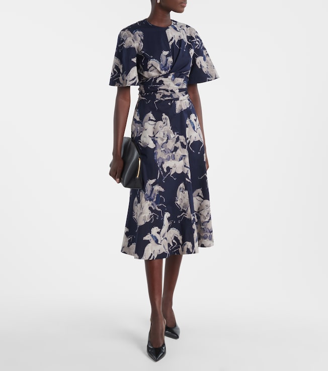 Altuzarra Kirsty printed cotton-blend wrap dress