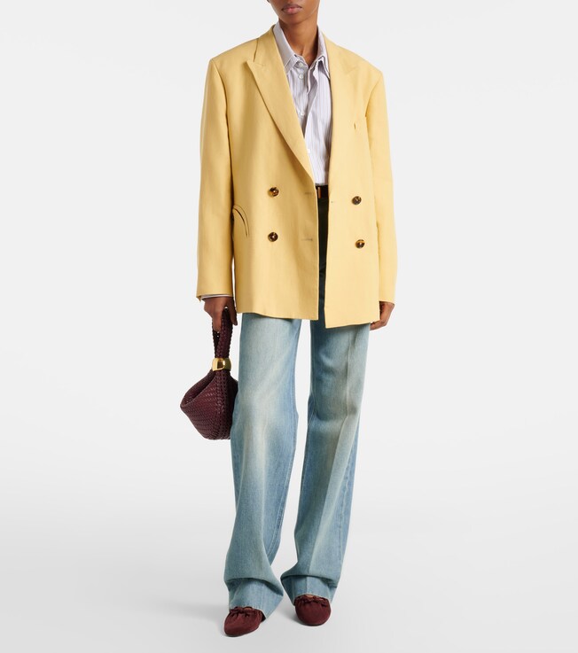 Blazé Milano Nightbreak double-breasted linen blazer