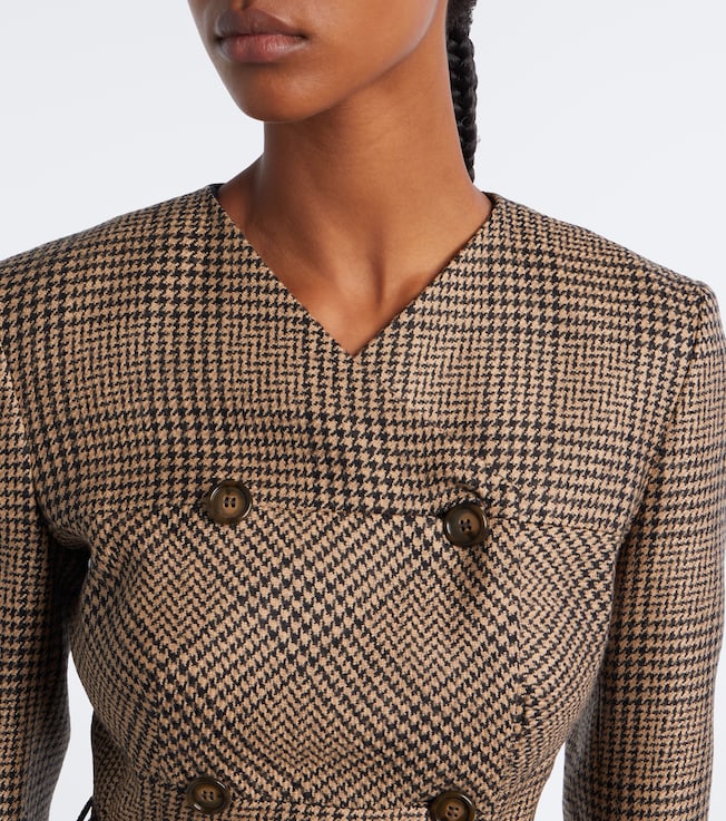 Emilia Wickstead Emilia Wickstead Gilliane houndstooth wool-blend blazer dress