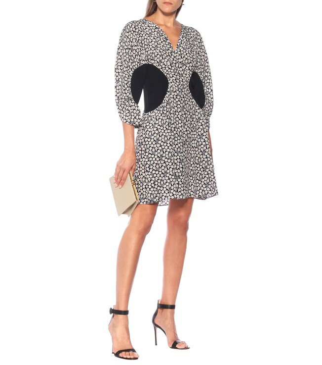 Stella McCartney Reina printed silk crêpe minidress