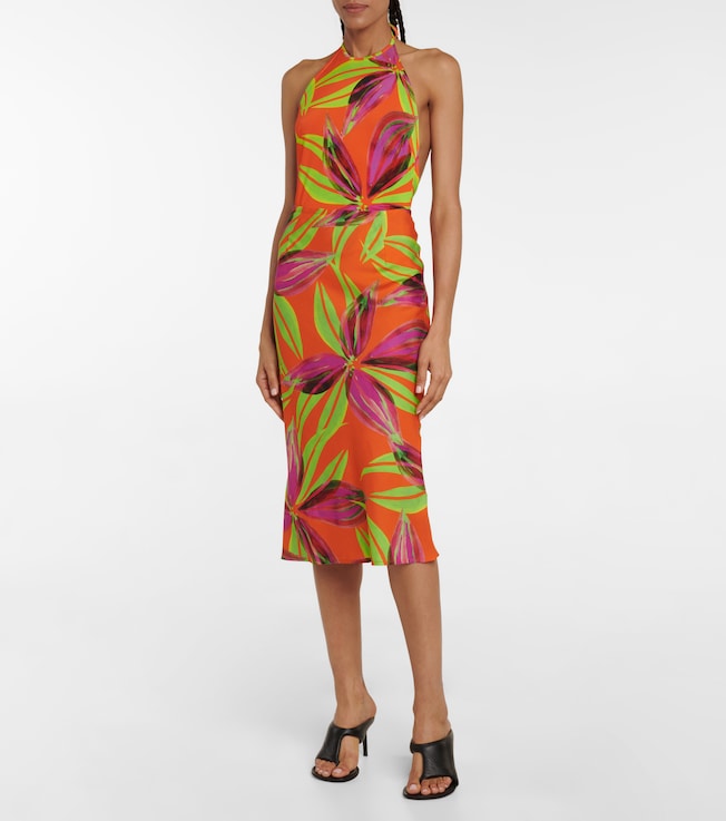 Louisa Ballou Printed halterneck top