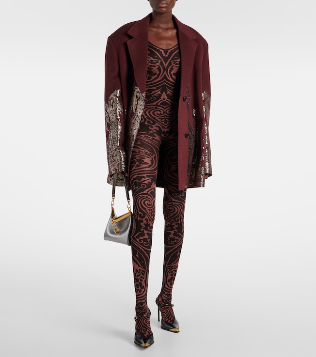 Wolford x Etro Tattoo paisley catsuit