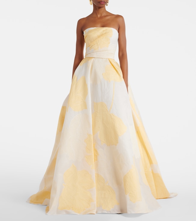 Monique Lhuillier First Delivery strapless gown