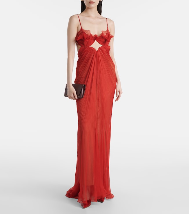 Maria Lucia Hohan Ariadne cutout lace-trimmed gown