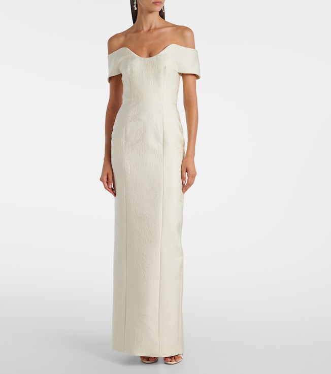 Emilia Wickstead Aislinn floral pencil cloque gown