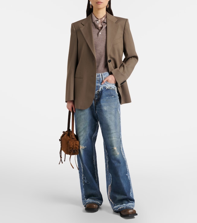 Acne Studios 1981 trompe l'œil wide-leg jeans