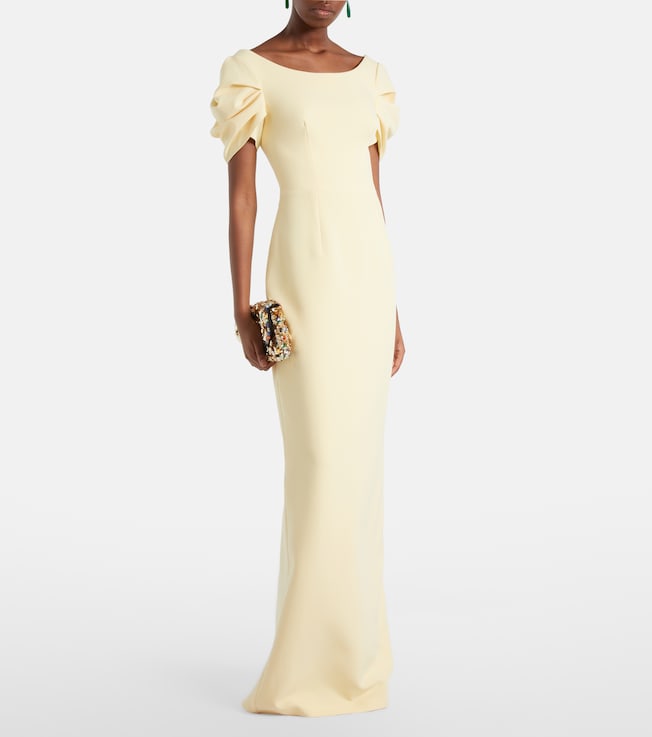 Safiyaa Vanna draped crêpe gown
