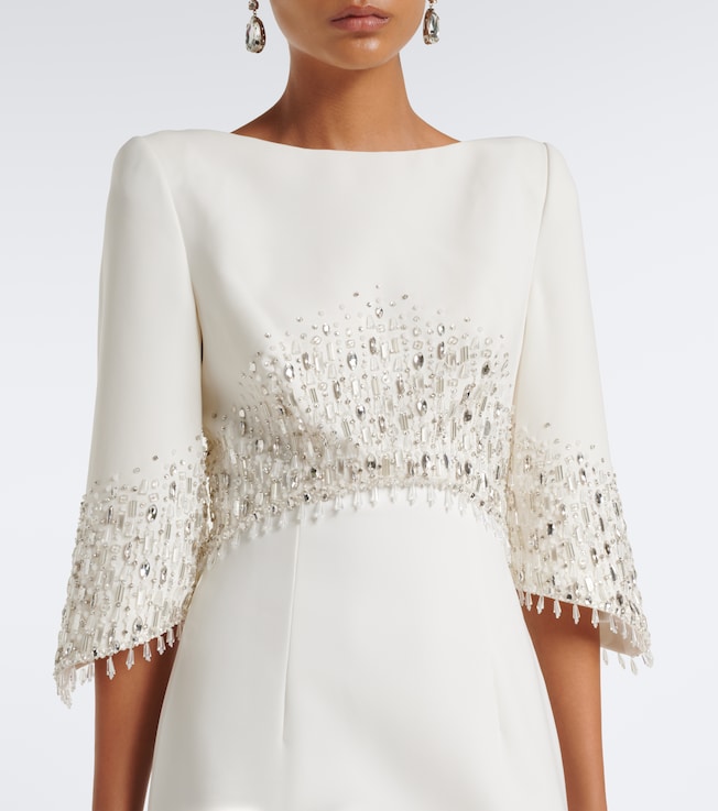 Jenny Packham Jenny Packham Bridal Electra embellished crêpe gown