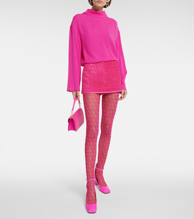 Valentino Toile Iconographe velvet miniskirt