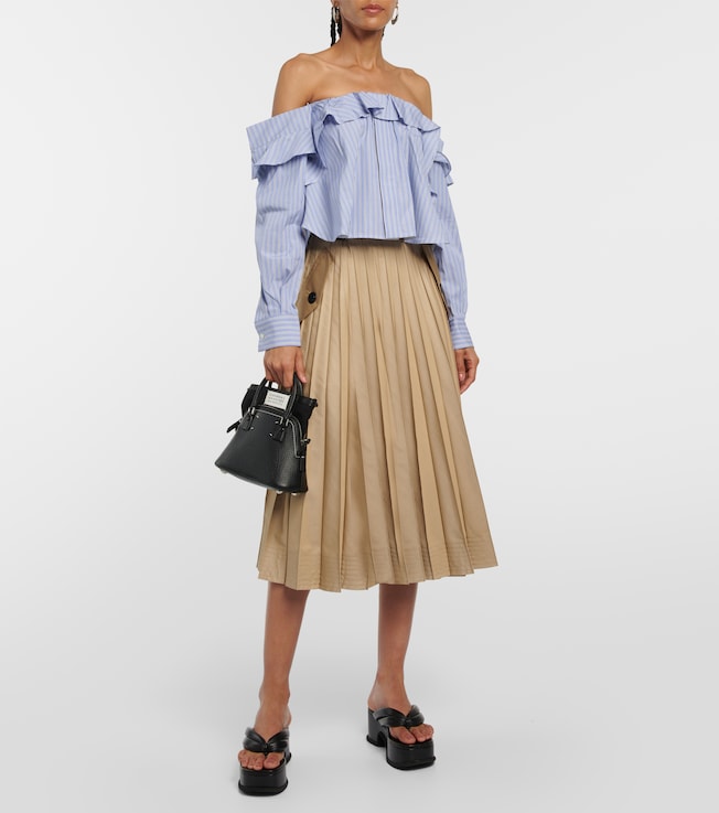 Sacai x Thomas Mason striped cotton shirt