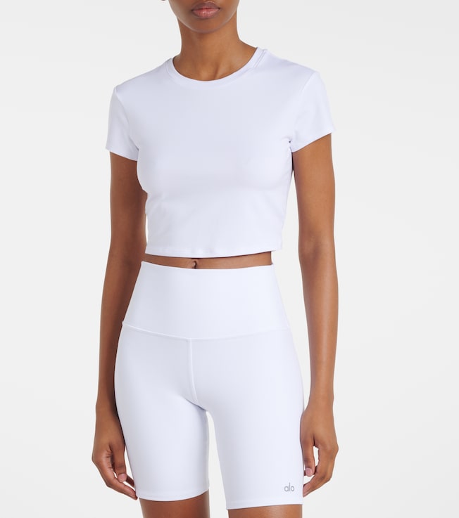 Alo Yoga Alosoft cropped jersey T-shirt