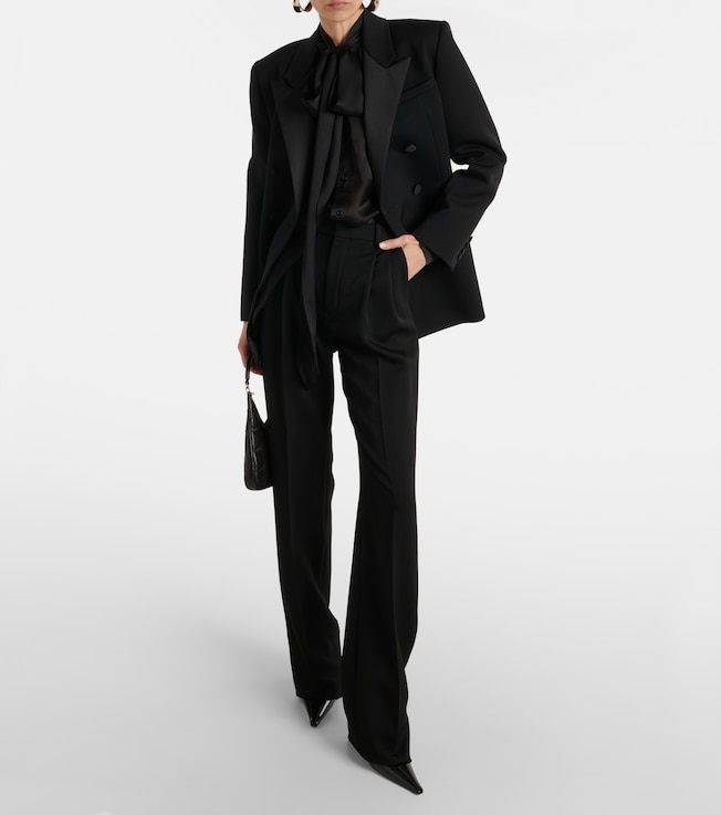 Saint Laurent Bow-detail silk blouse