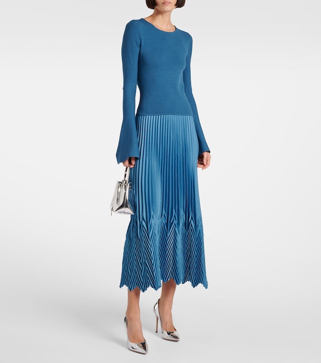 SIMKHAI Damoni pleated midi dress