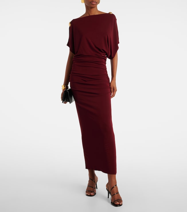 Altuzarra Brina embellished draped jersey gown