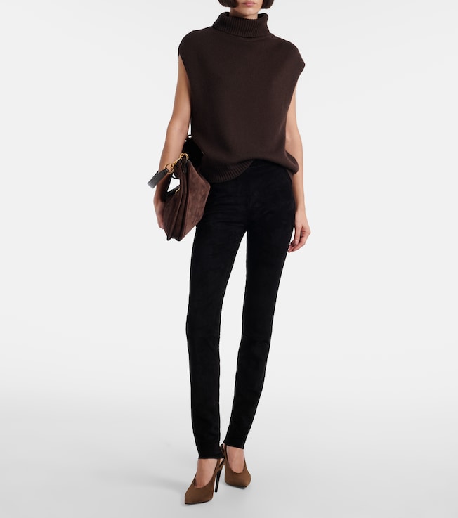 Stouls Carolyn mid-rise suede leggings