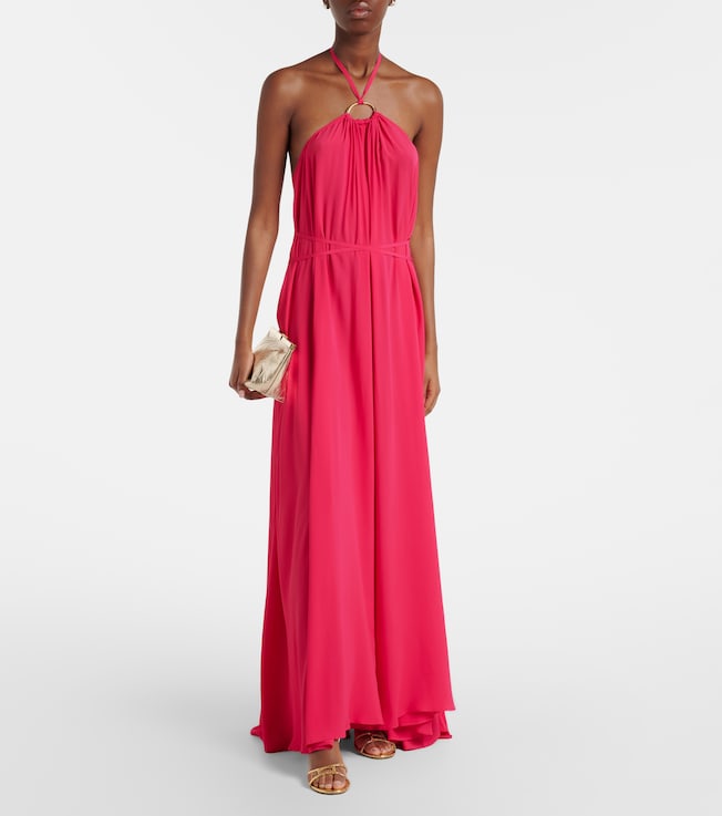 JOSEPH Zuzi halterneck crêpe maxi dress
