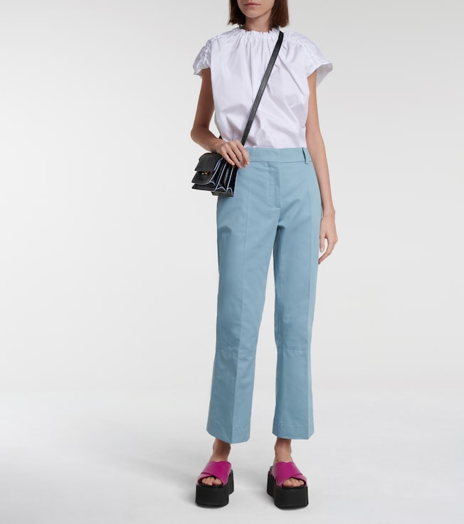 Marni Cotton and linen flared pants
