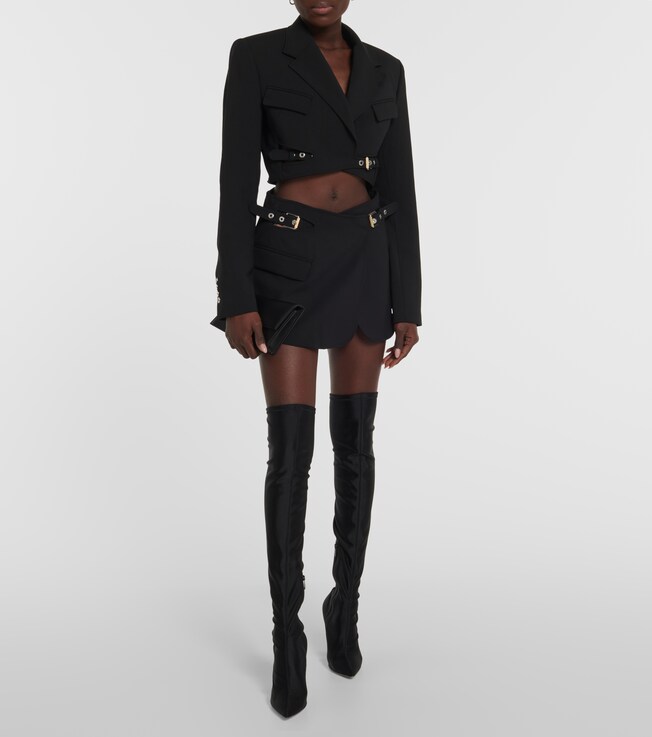 Dion Lee Interlock belted cropped blazer