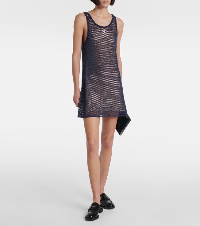 Prada Cotton mesh minidress