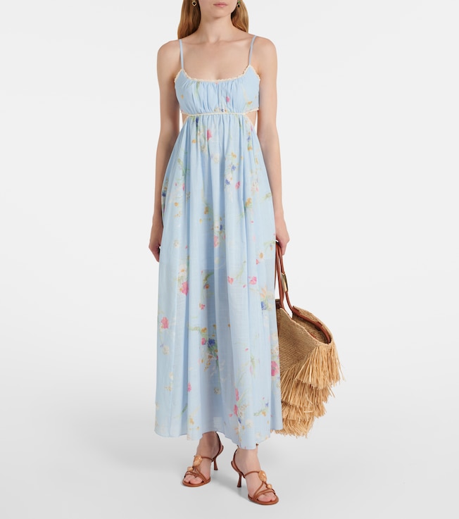 Zimmermann Lucky Picnic floral cotton maxi dress