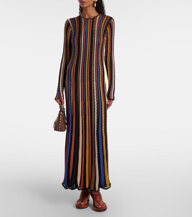 Ulla Johnson Albie striped lamé maxi dress