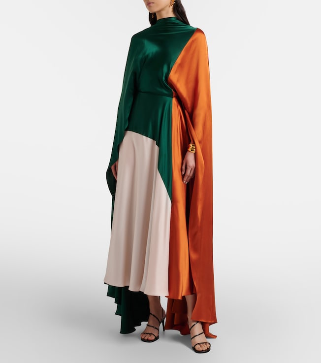 Roksanda Neolitsea caped silk satin gown