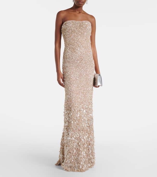 MARMAR HALIM Dailin embellished bustier gown