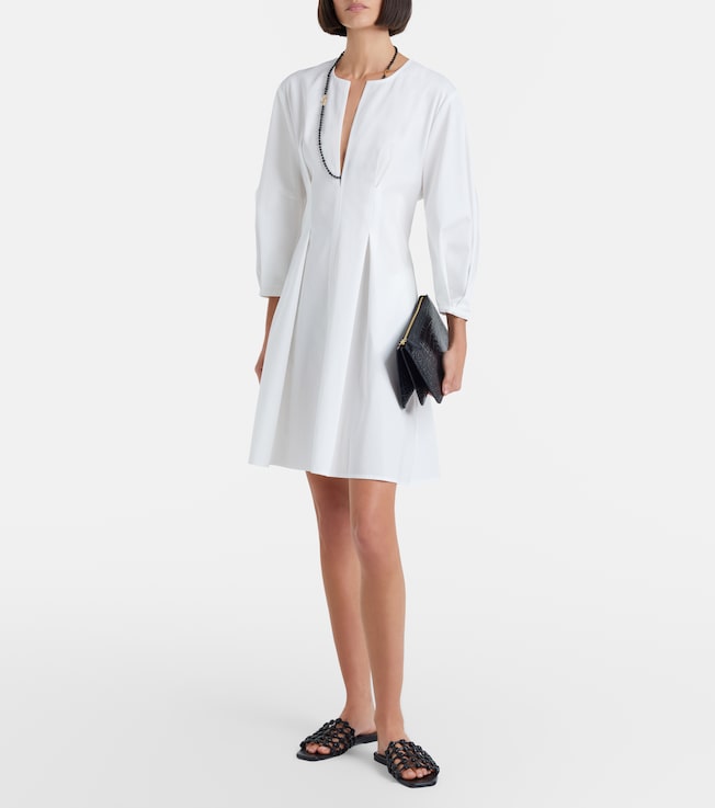 TOTEME Pleated cotton minidress