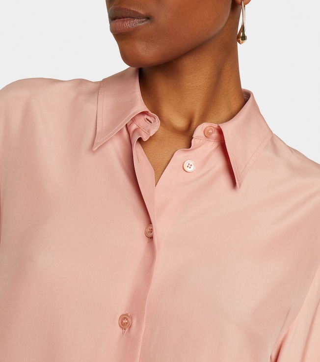 Stella McCartney Stella McCartney Floral lace-trimmed silk shirt