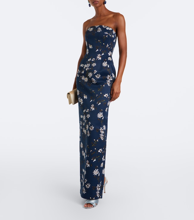 Emilia Wickstead Laelia floral bustier gown