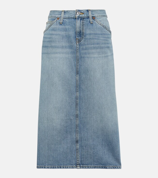 Midirock Low Rider aus Denim | Re/Done