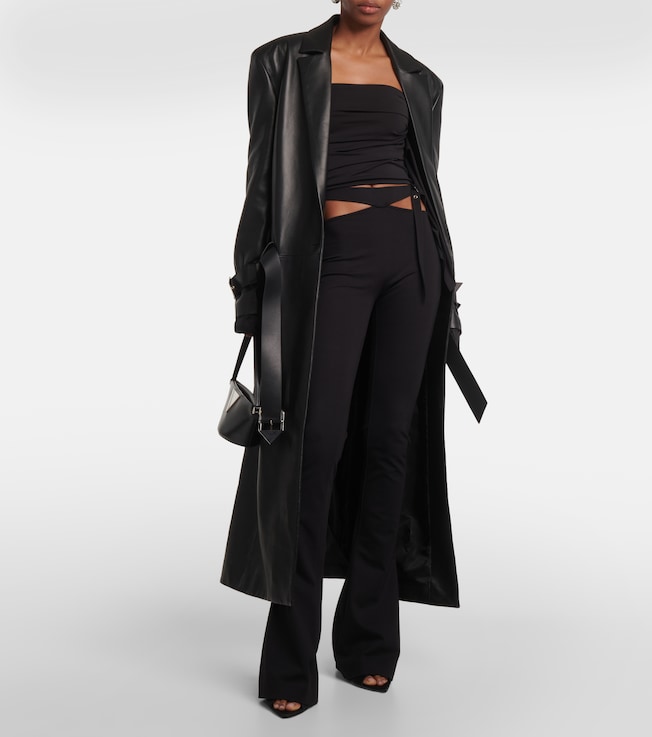 THE ATTICO Cutout jersey flared pants