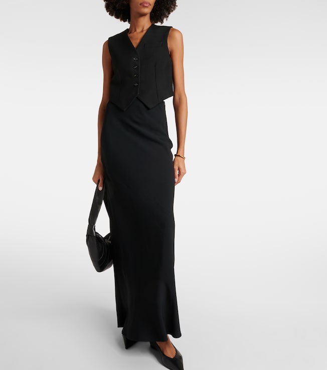 Ami Paris Crêpe maxi skirt