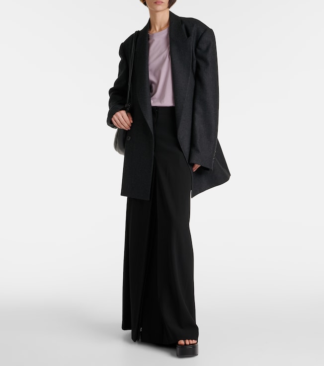 Dries Van Noten Wool-blend maxi skirt