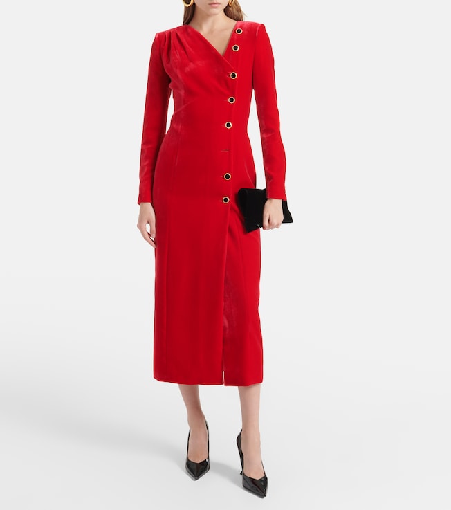 Alessandra Rich Velvet midi dress