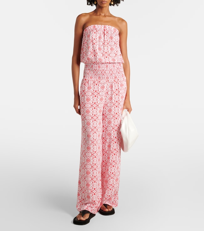 Melissa Odabash Naomi floral cotton jumpsuit