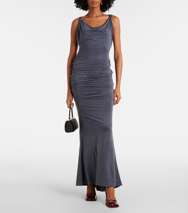 Vivienne Westwood Liz draped jersey maxi dress