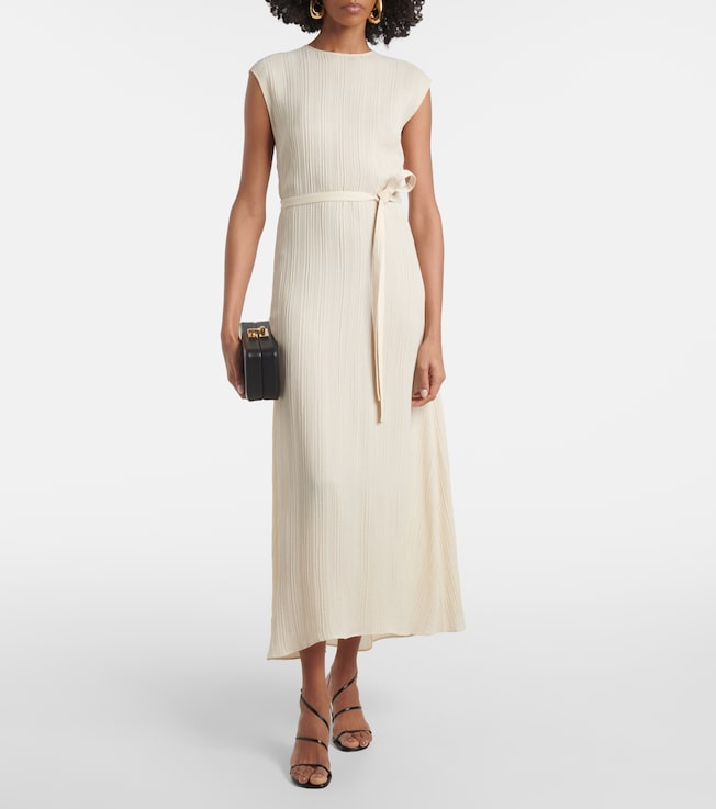 JOSEPH Garnier pleated jacquard midi dress