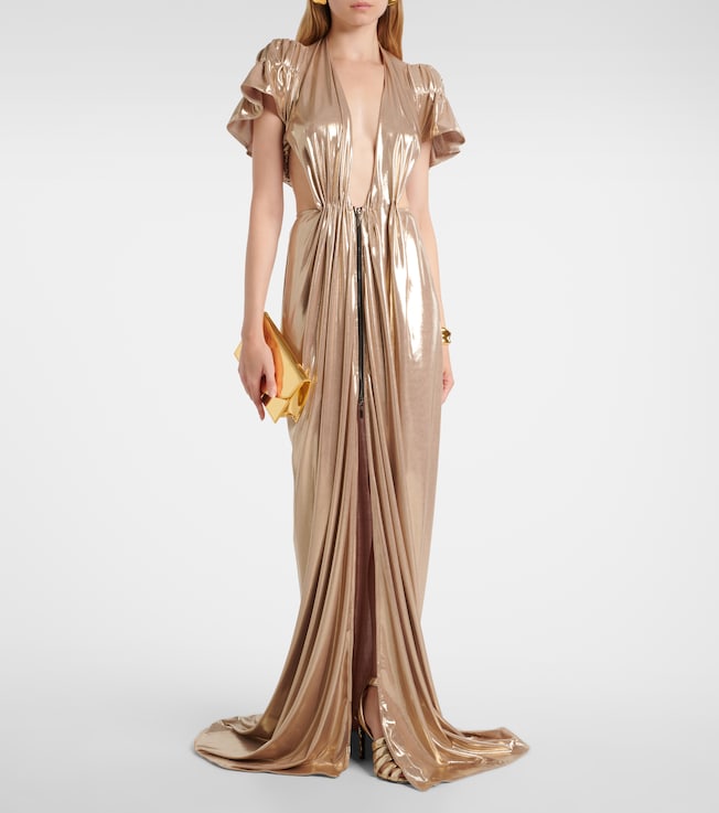 Maticevski Latitude gathered ruffled gown