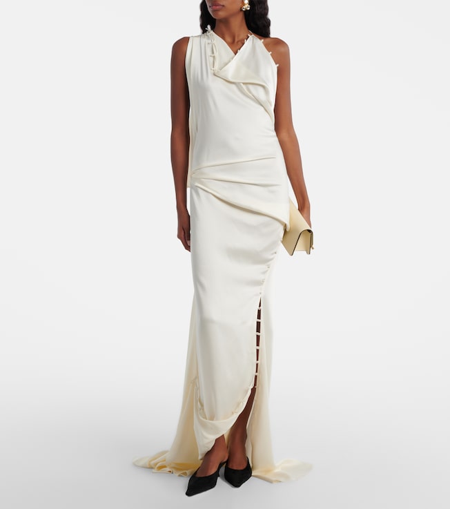 Victoria Beckham Draped crêpe satin gown