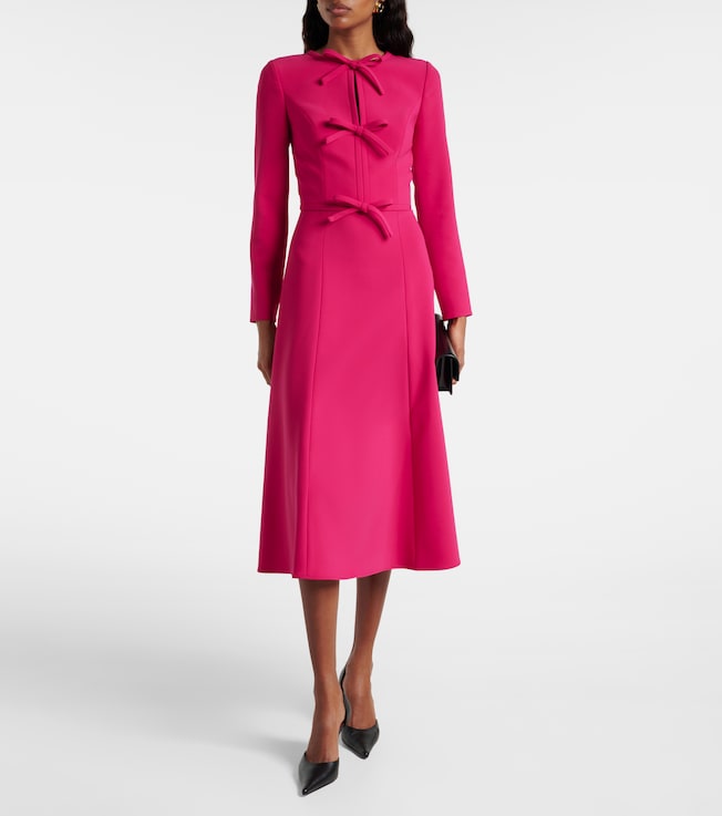 Carolina Herrera Bow-detail crêpe midi dress