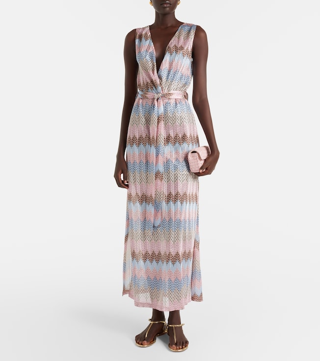 Melissa Odabash Bria belted knitted maxi dress