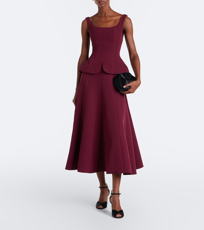 Roland Mouret Peplum crêpe corset dress