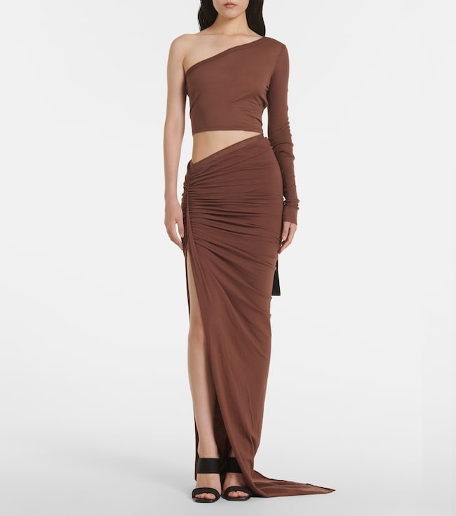 Rick Owens Ziggy cotton jersey top