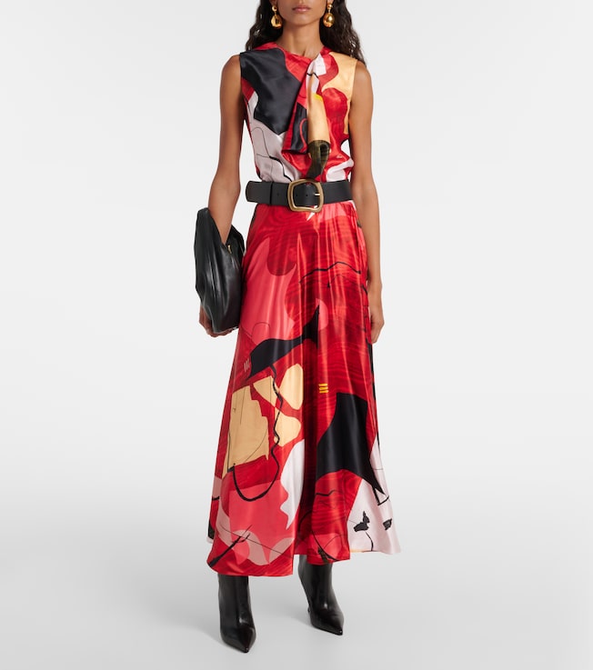 Roksanda Kiara printed satin top